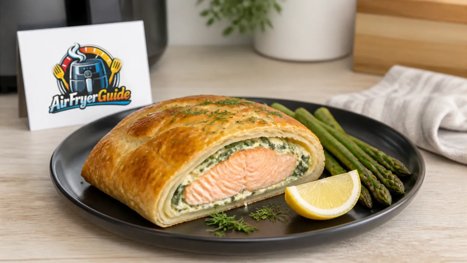 Lachs im Blätterteig im Airfryer