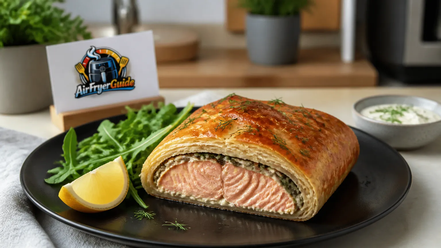 Lachs in Blätterteig (Kühlware) im Airfryer