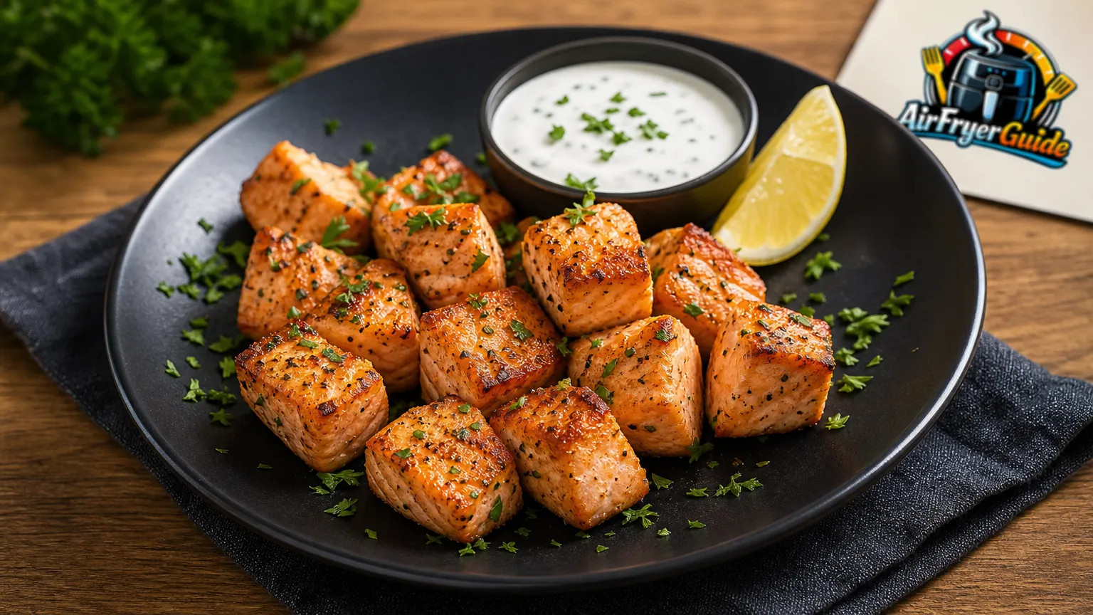 Lachs Würfel im Airfryer