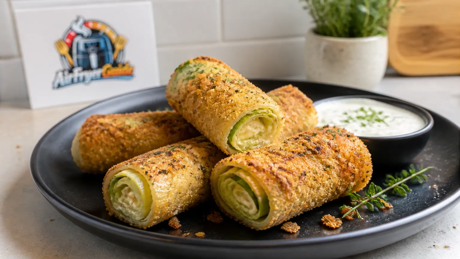 Lauchröllchen im Airfryer