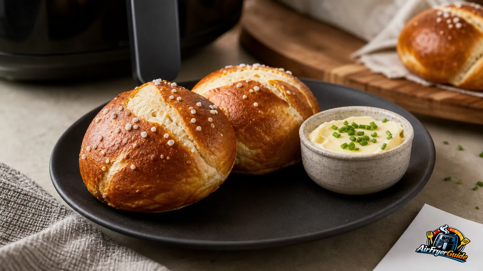 Laugenbrötchen im Airfryer