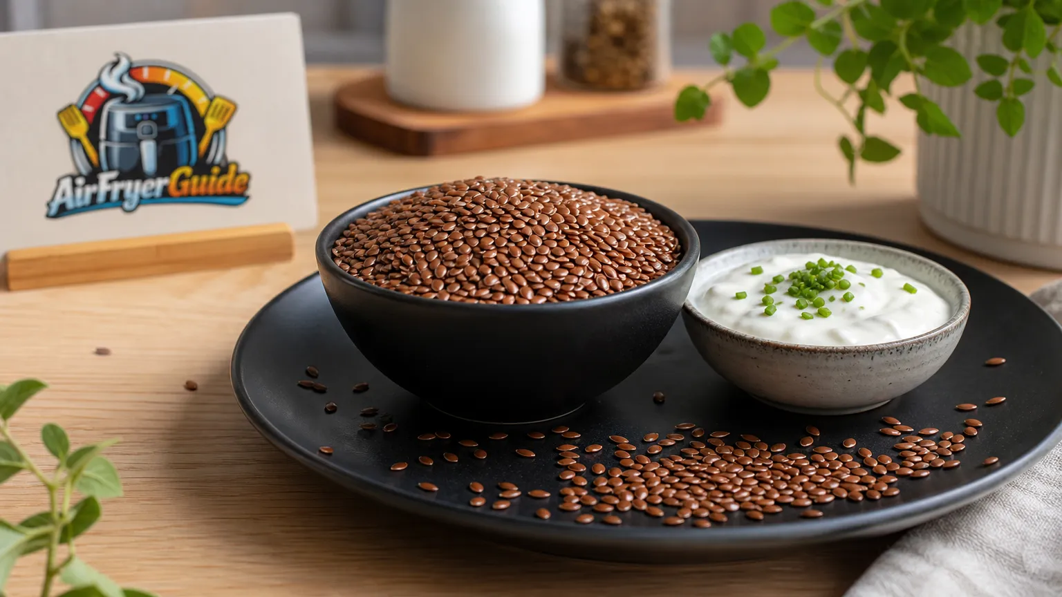 Leinsamen rösten im Airfryer
