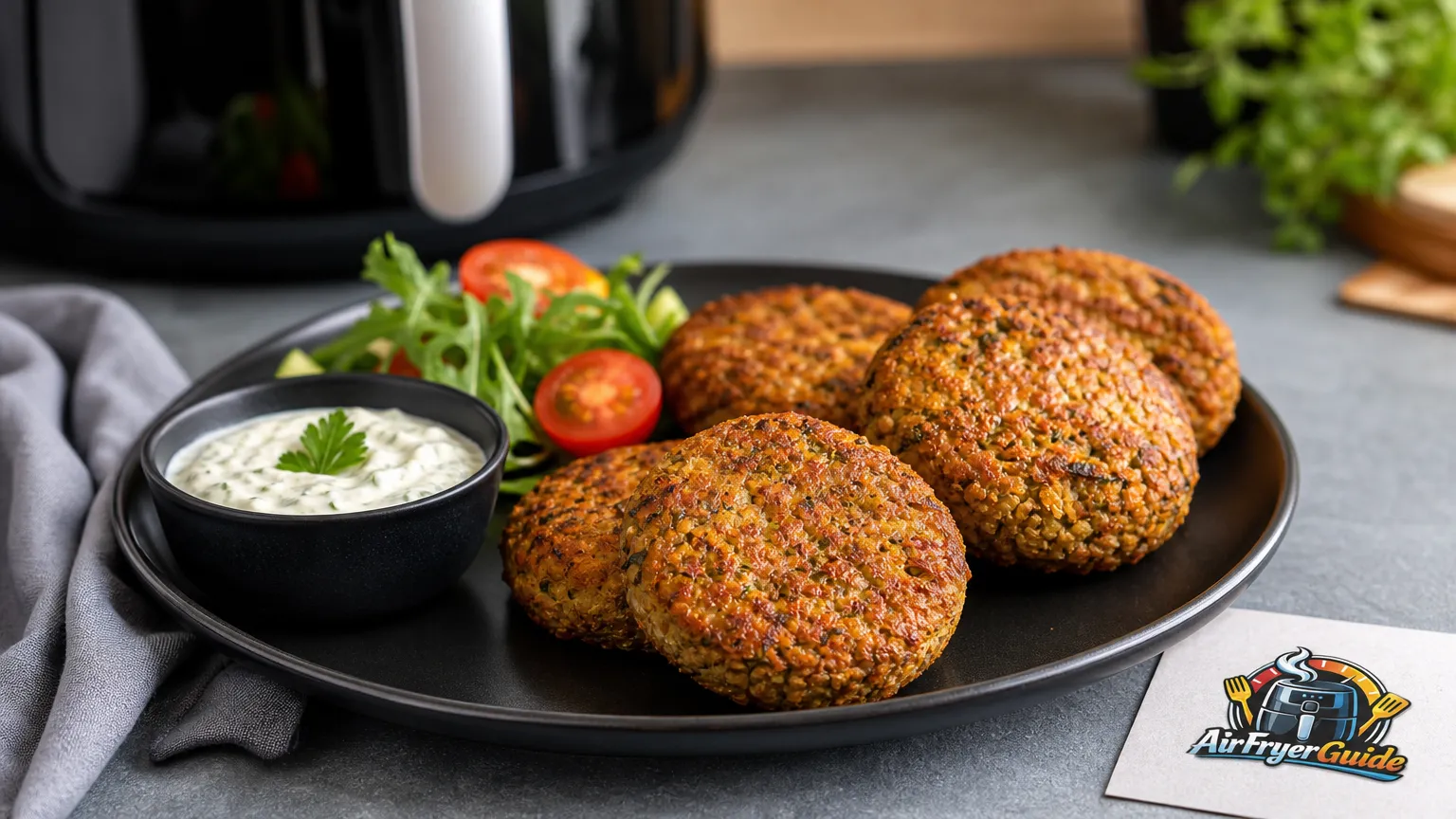 Linsen Patties im Airfryer
