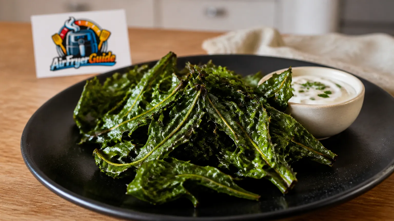 Löwenzahnblätter im Airfryer