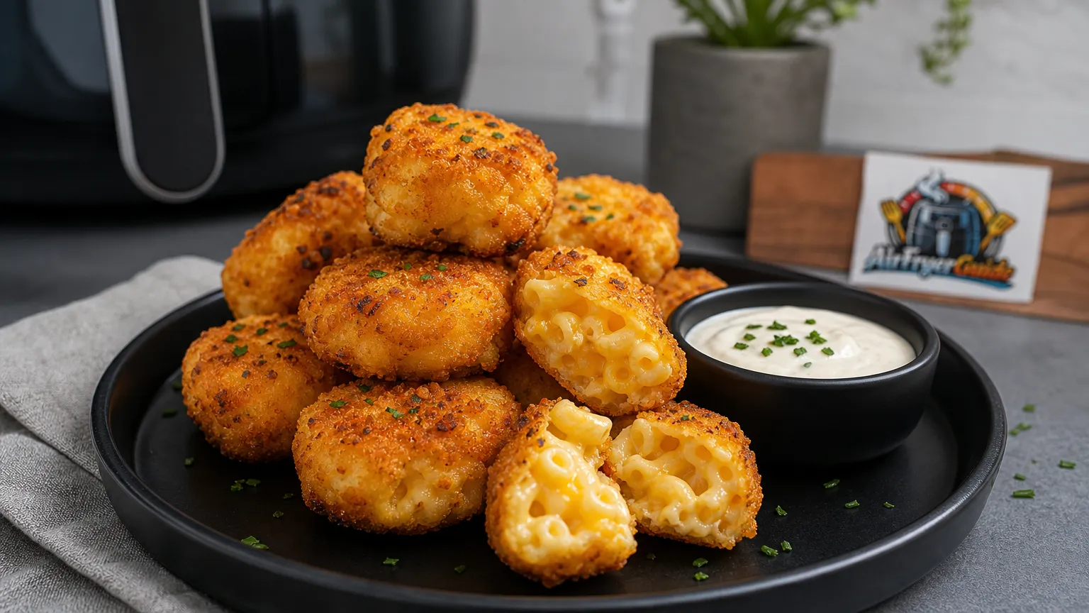 Mac and Cheese Bites im Airfryer