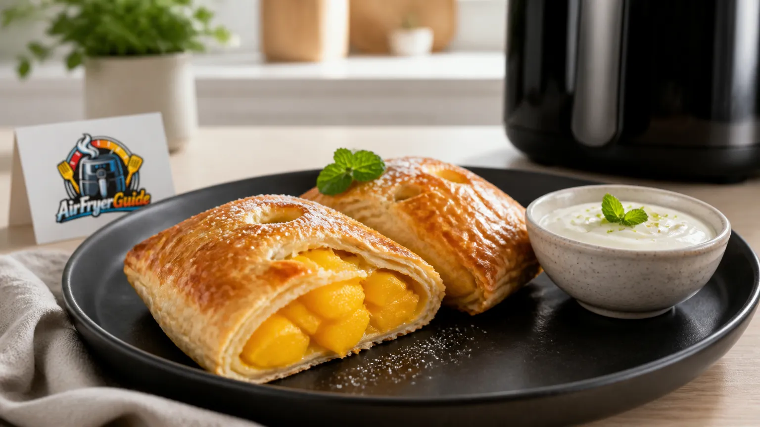 Mango im Blätterteig im Airfryer