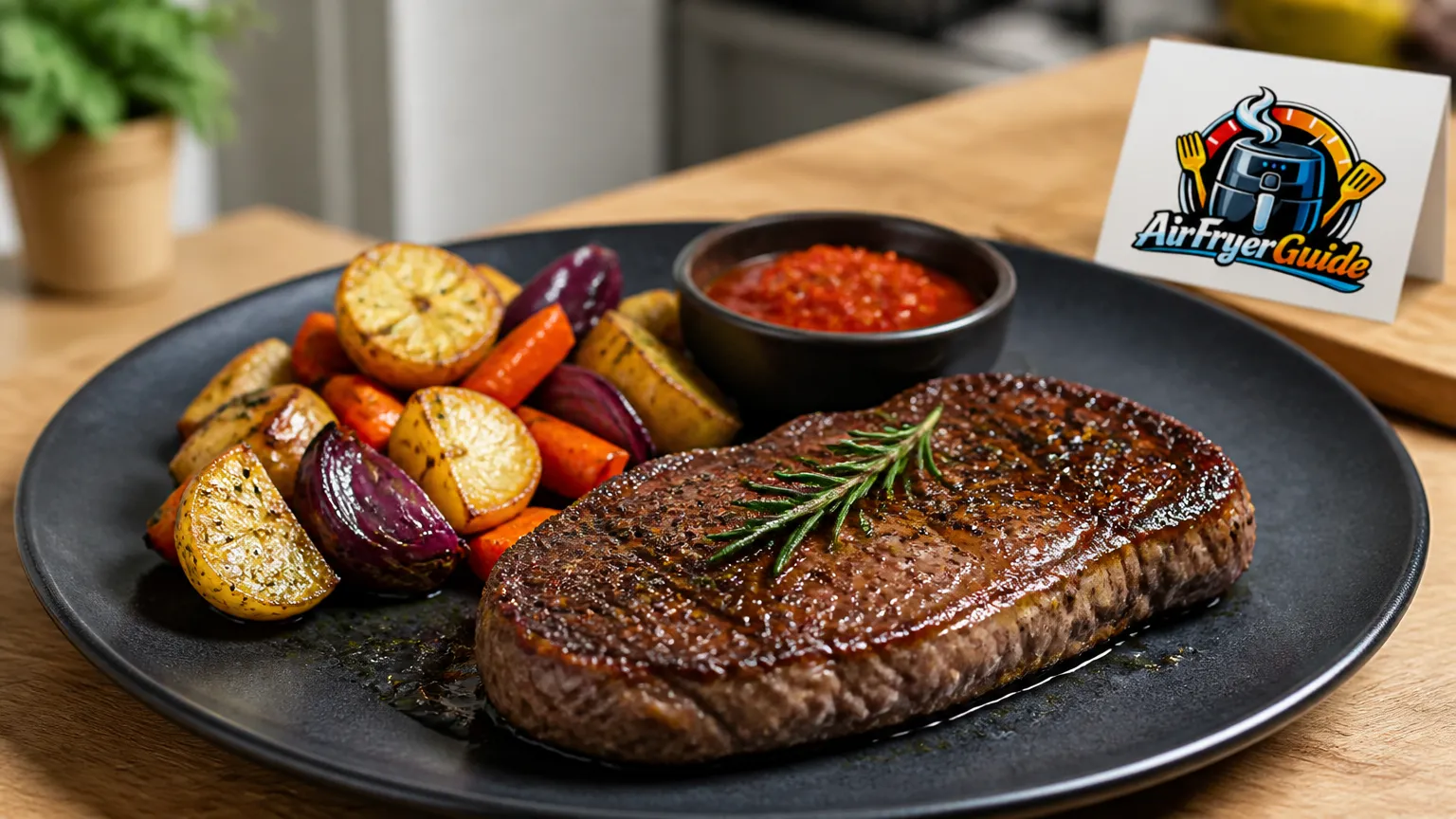 Mariniertes Rehsteak im Airfryer