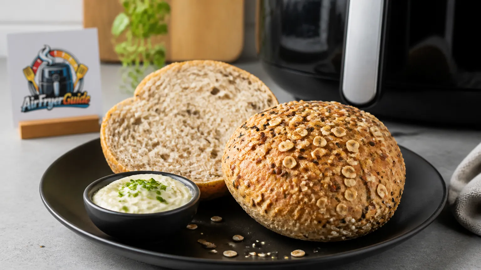 Mehrkornbrötchen im Airfryer