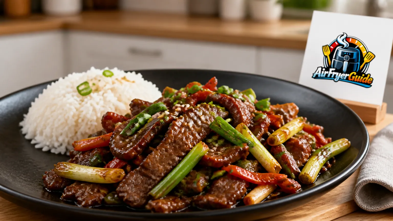 Mongolisches Rindfleisch im Airfryer