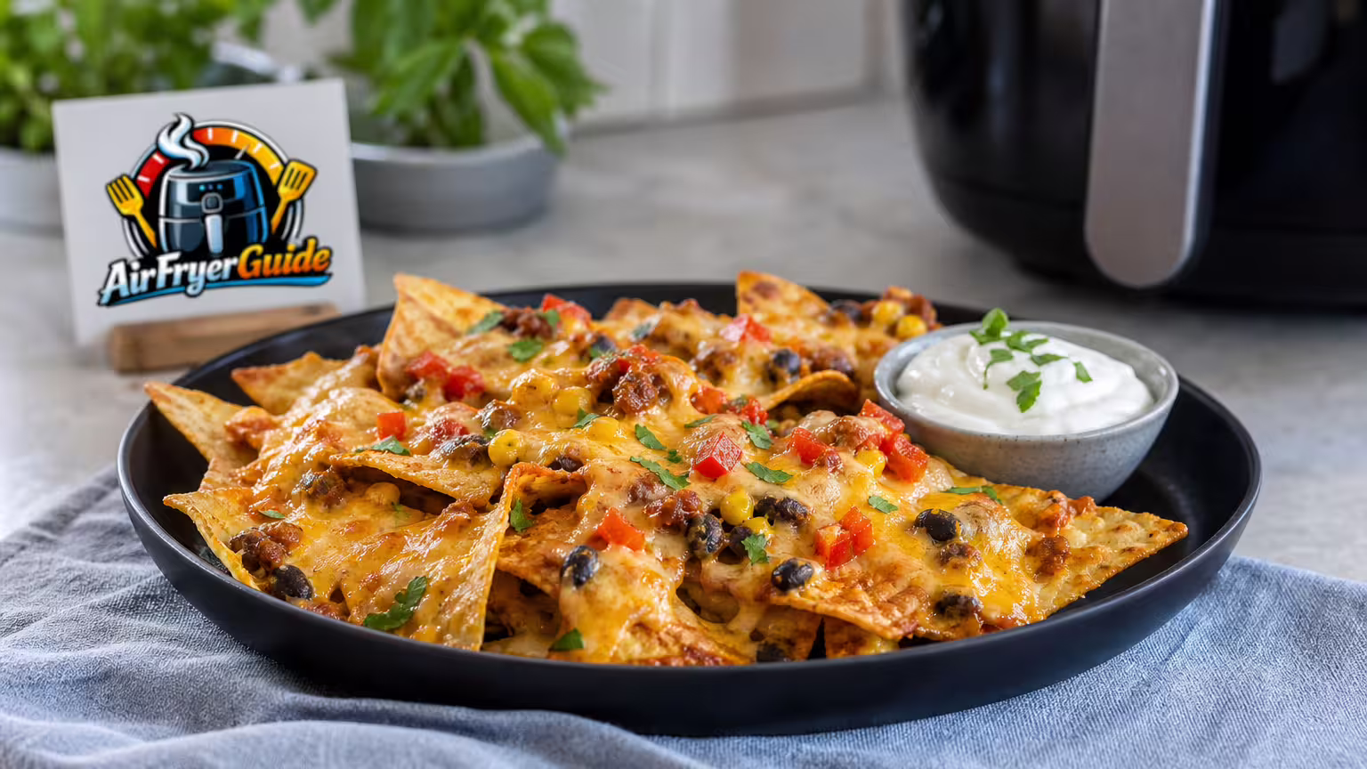 Nachos überbacken im Airfryer - Serviervorschlag