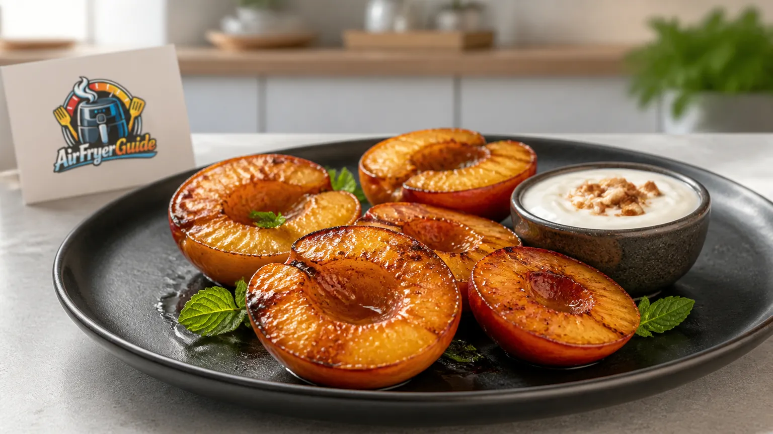 Nektarine im Airfryer