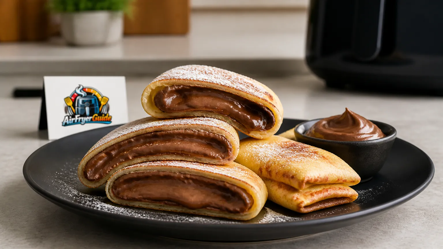 Nougat Pfannkuchen (TK) im Airfryer