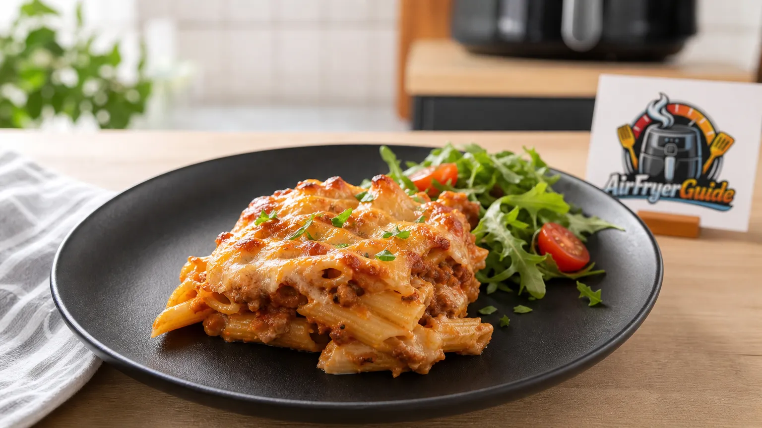 Nudelauflauf aufwärmen im Airfryer