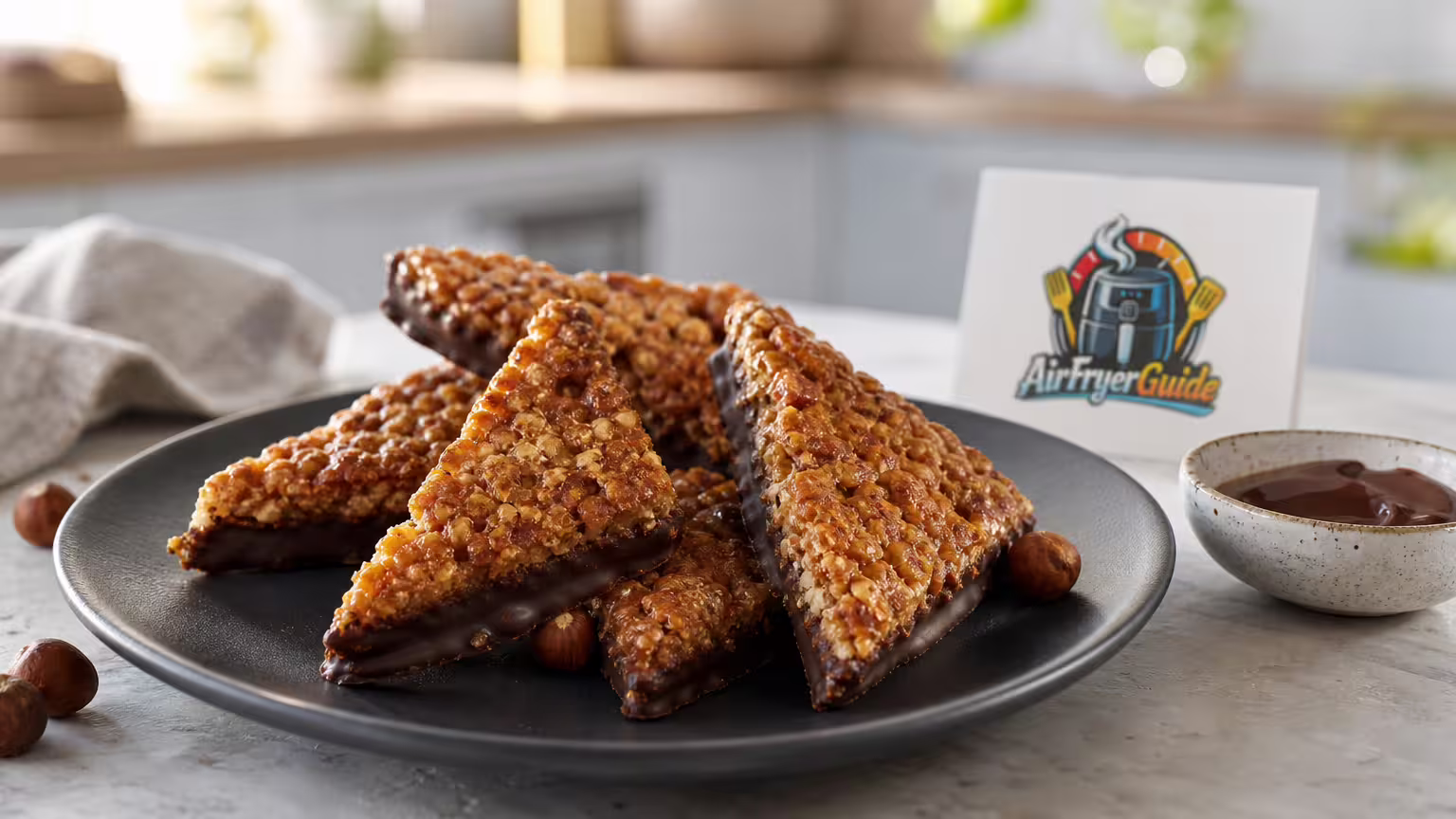 Nussecken im Airfryer - Serviervorschlag