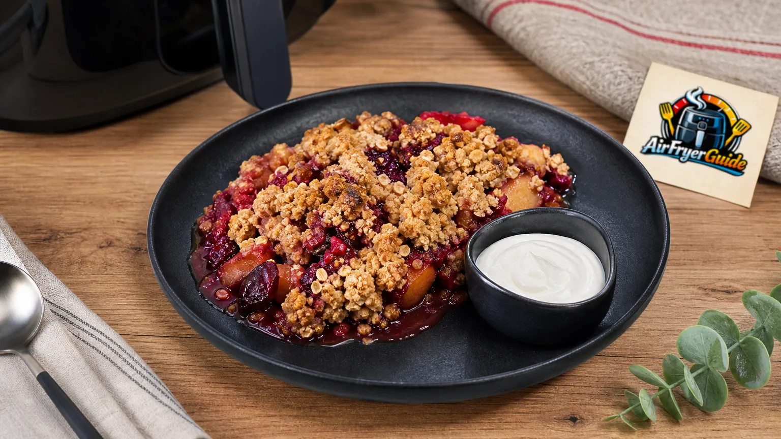 Obst-Crumble im Airfryer