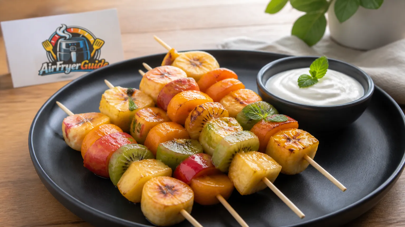 Obstspieße im Airfryer