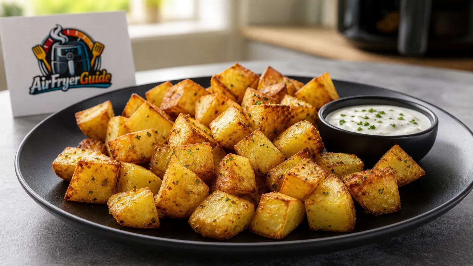 Ofenkartoffel Würfel im Airfryer
