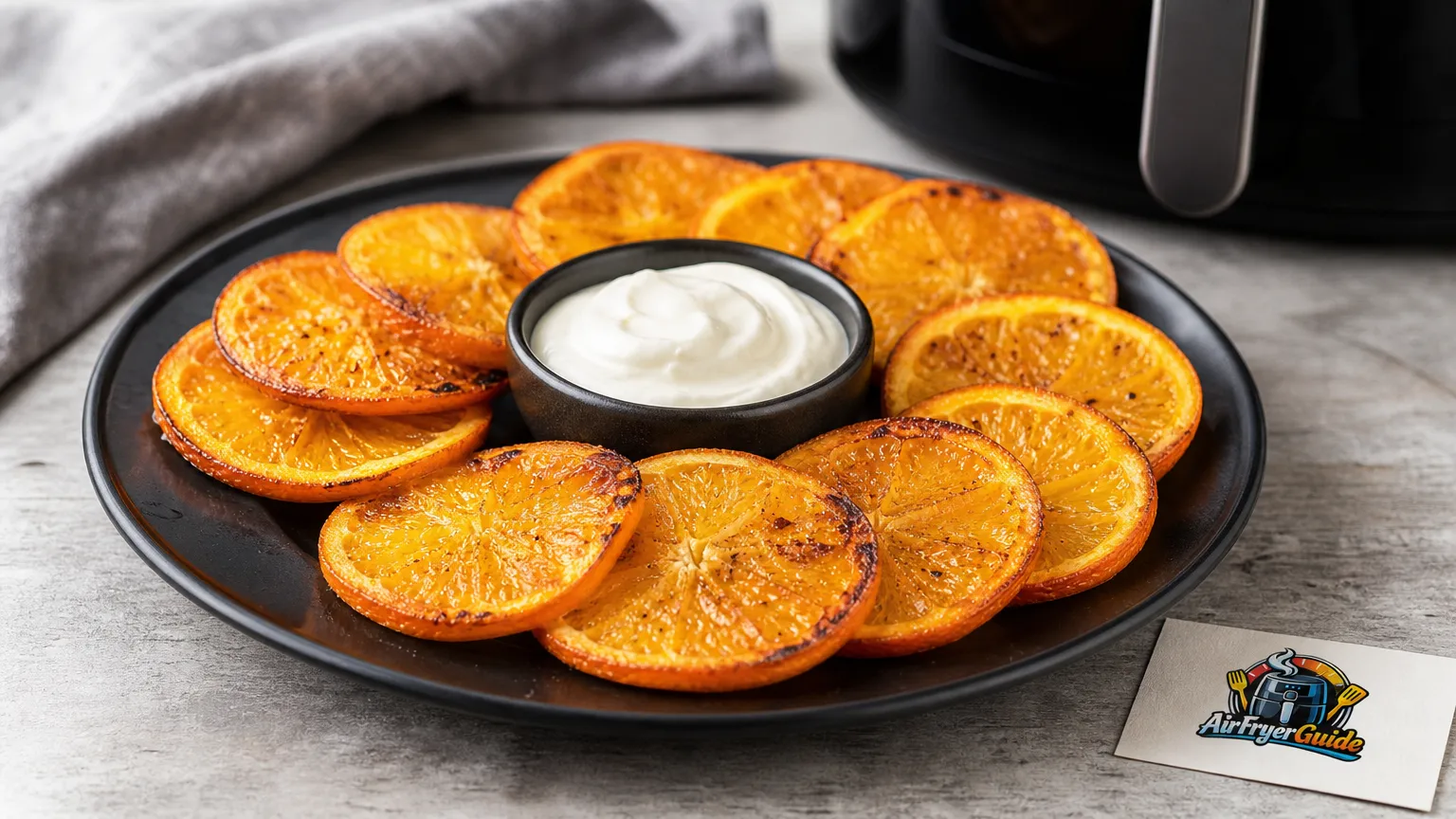 Orangenscheiben im Airfryer