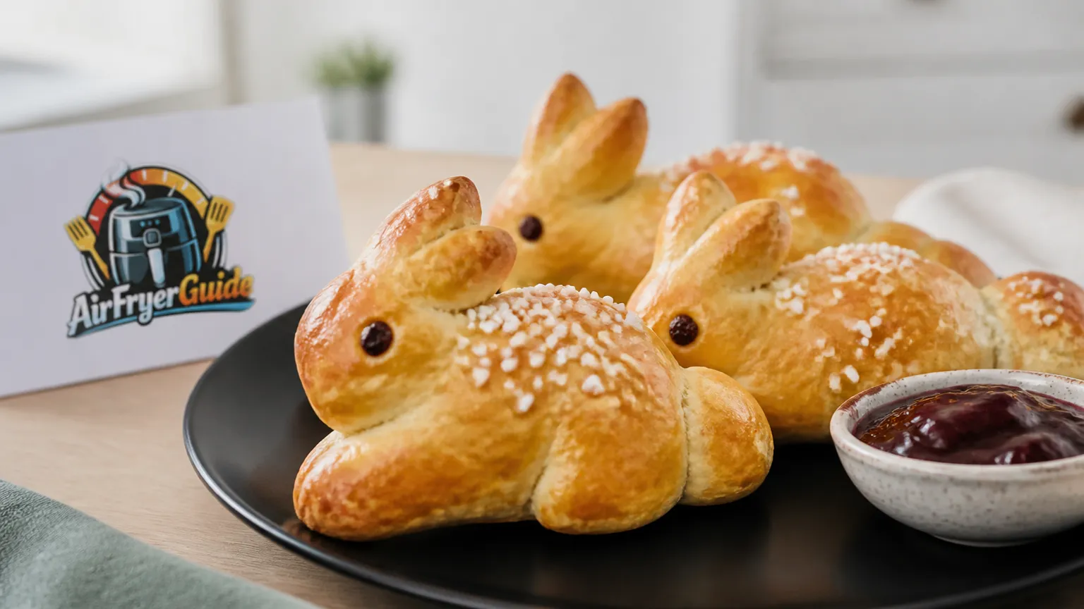 Osterhasen aus Quark-Öl-Teig im Airfryer