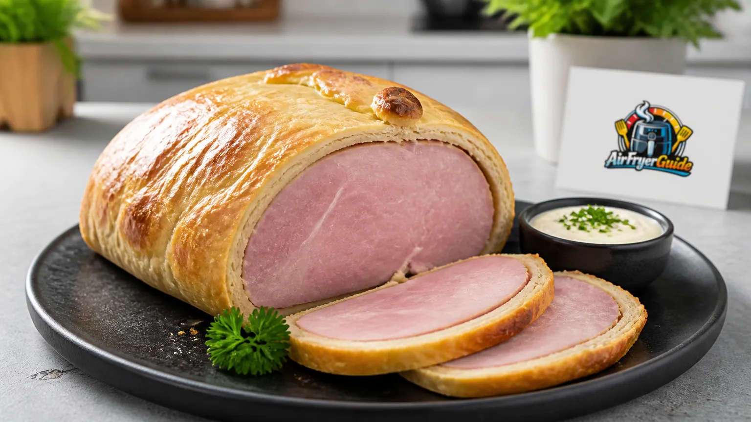 Osterschinken im Brotteig im Airfryer