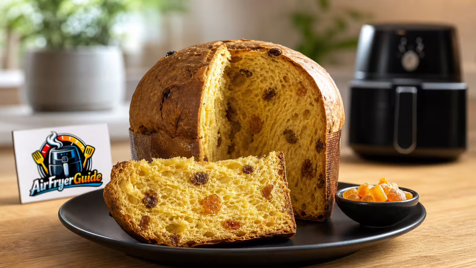 Panettone im Airfryer - Serviervorschlag