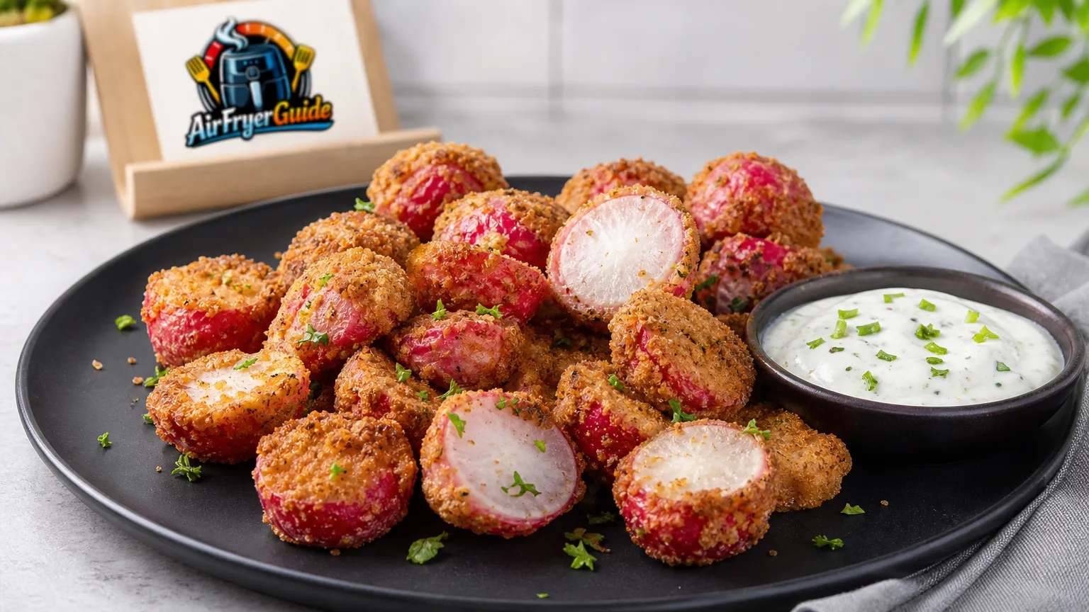 Panierte Radieschen im Airfryer