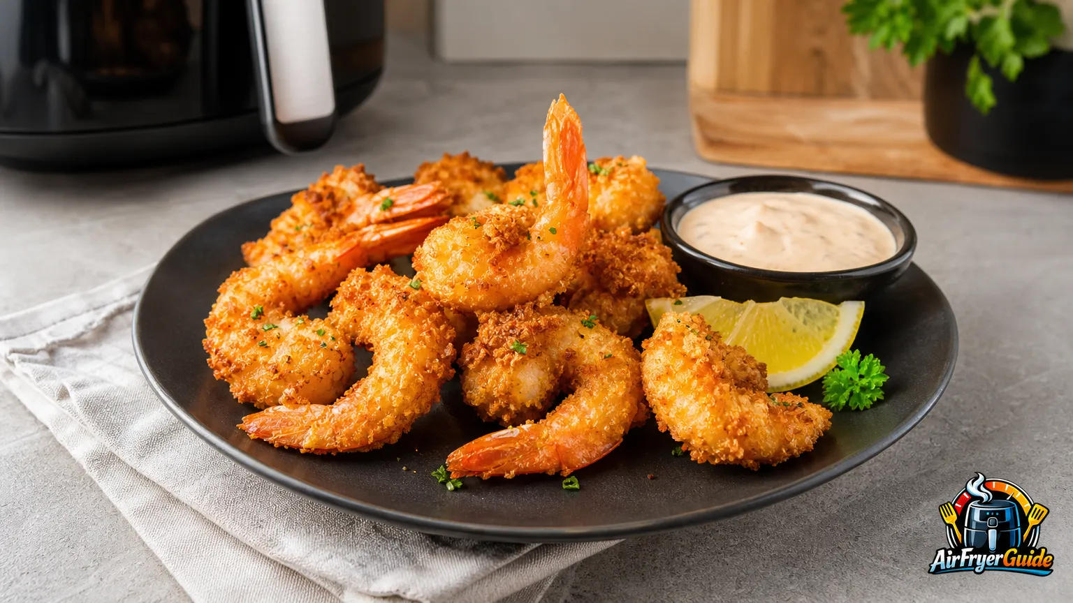 Panierte Shrimps im Airfryer