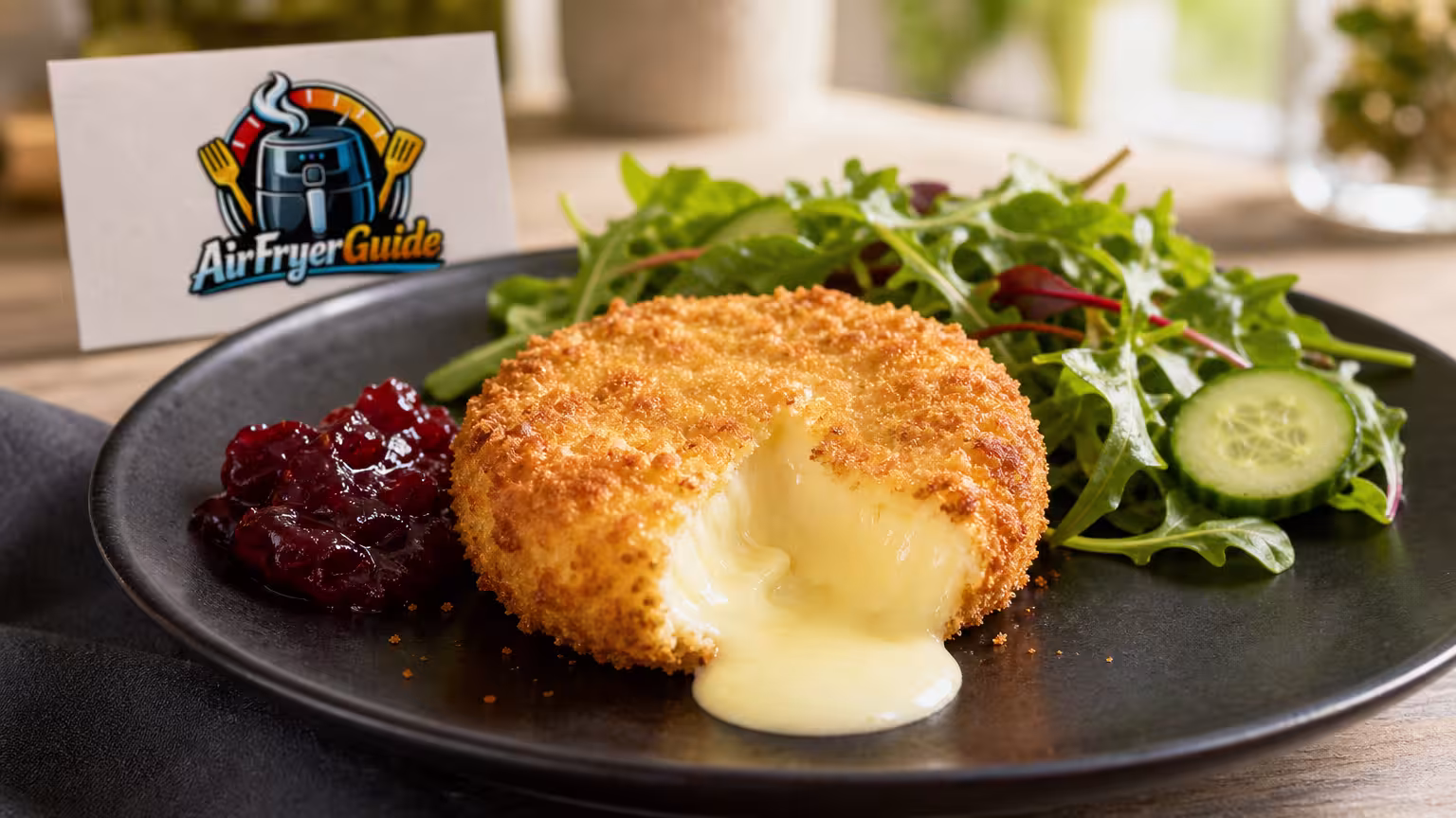 Panierter Camembert im Airfryer