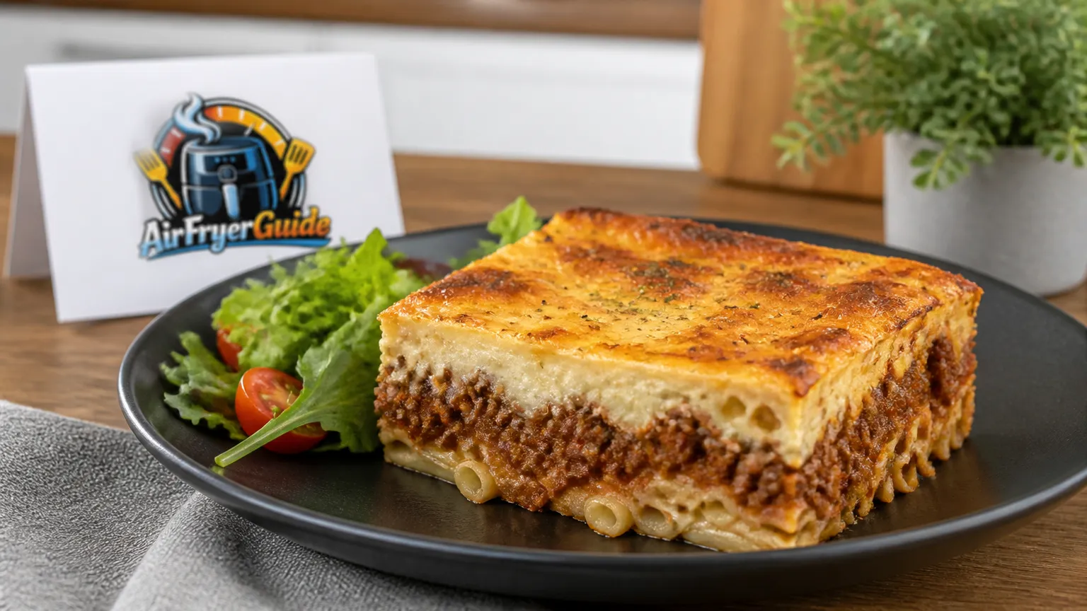 Pastitsio aufwärmen im Airfryer