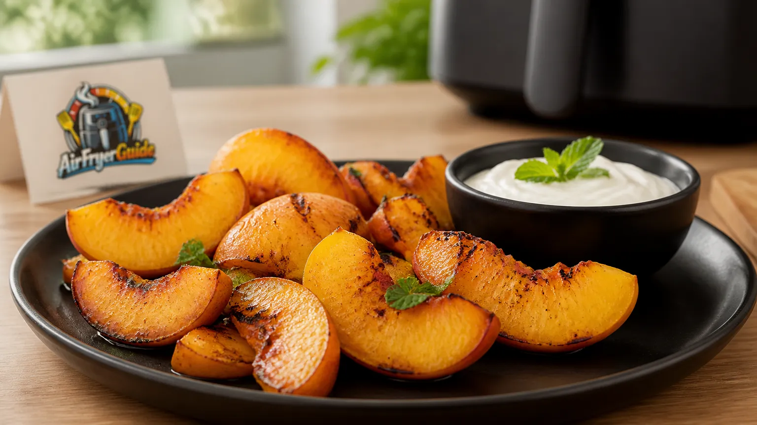 Pfirsichspalten im Airfryer