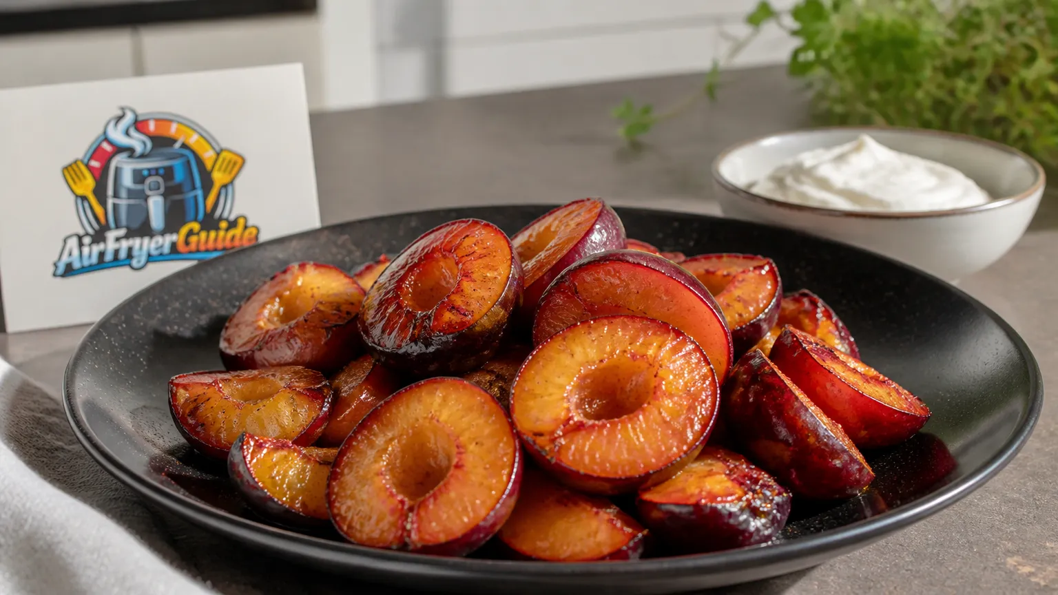 Pflaumen im Airfryer
