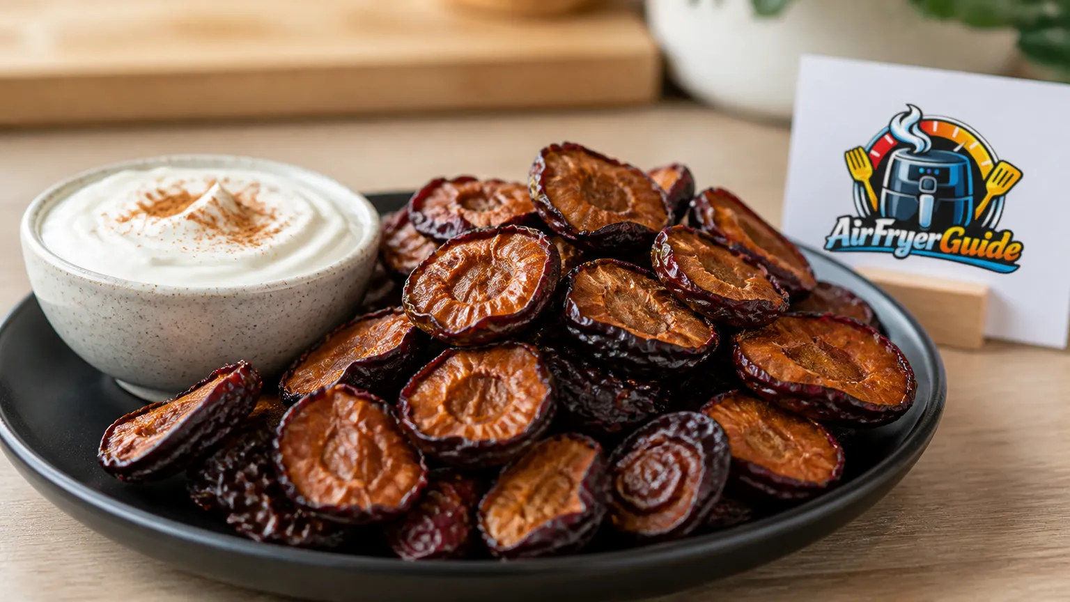 Pflaumenchips im Airfryer