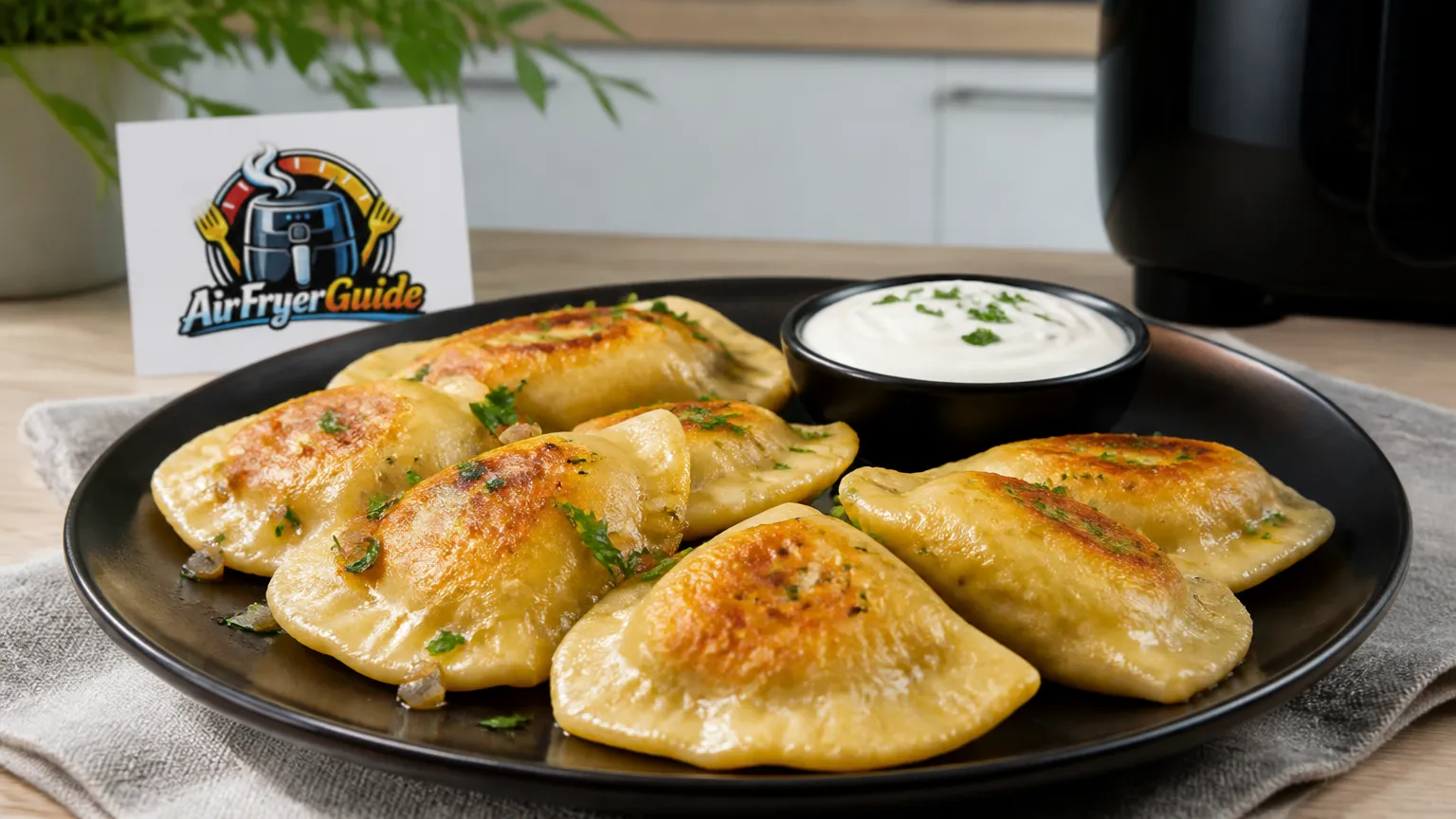 Pierogi mit Sauerkraut und Pilzen (TK) im Airfryer