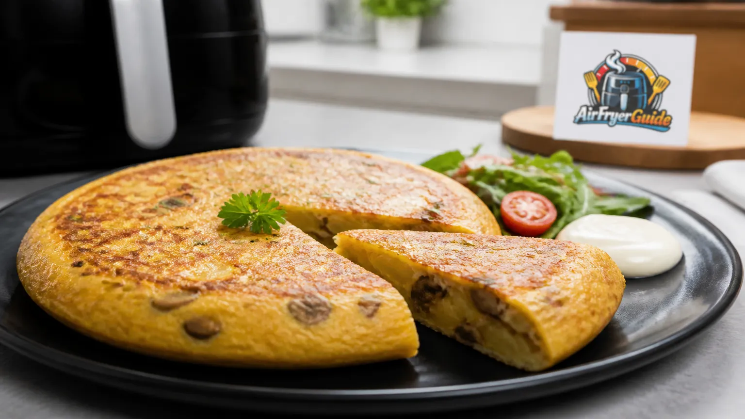 Pilz-Kartoffel-Tortilla im Airfryer