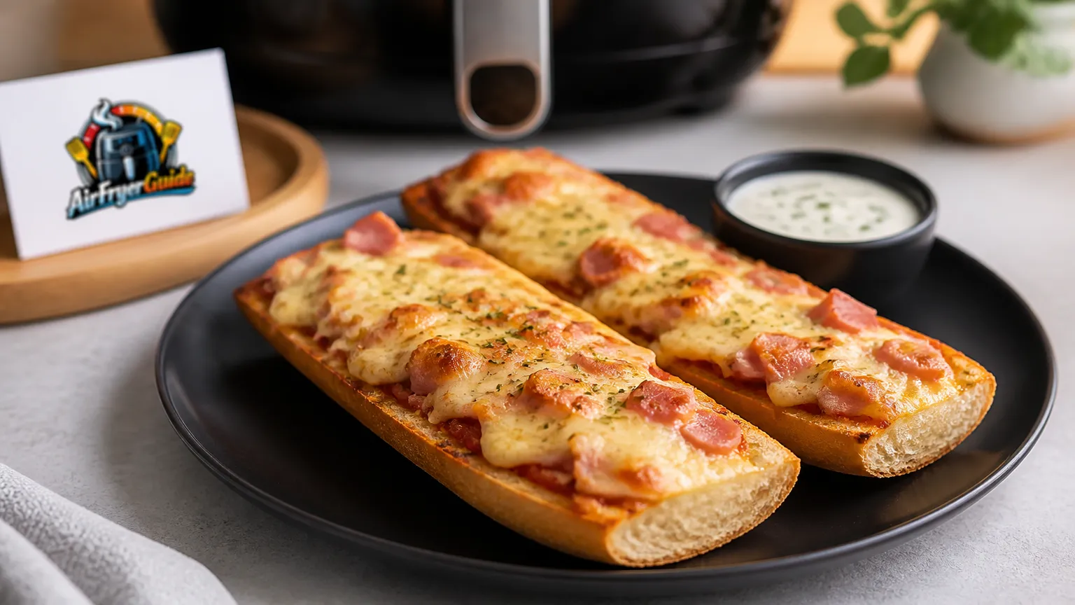 Pizza Baguette Schinken (TK) im Airfryer