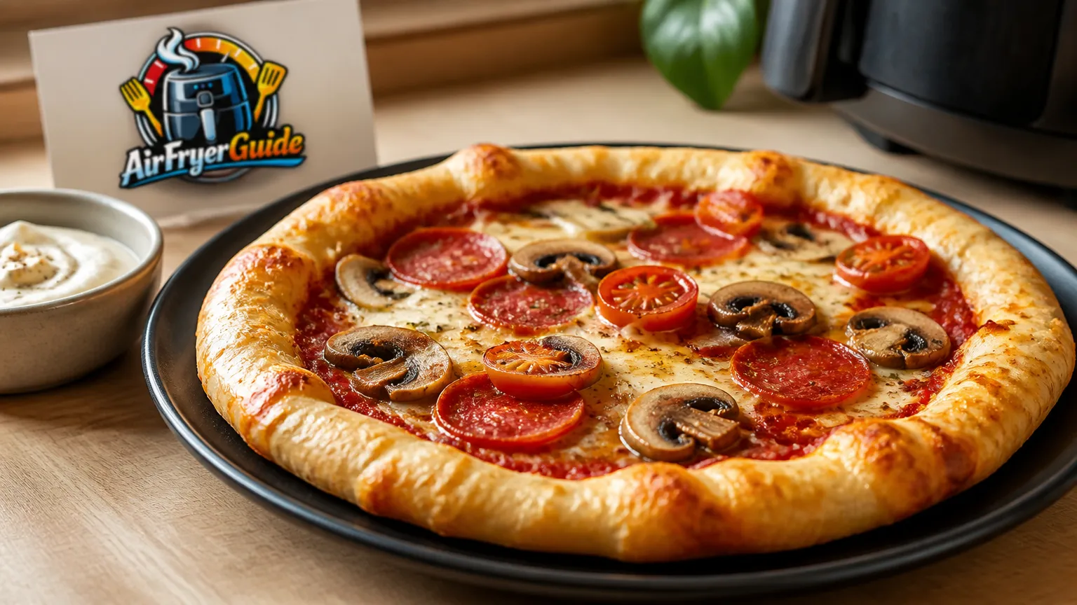 Käserand Pizza im Airfryer
