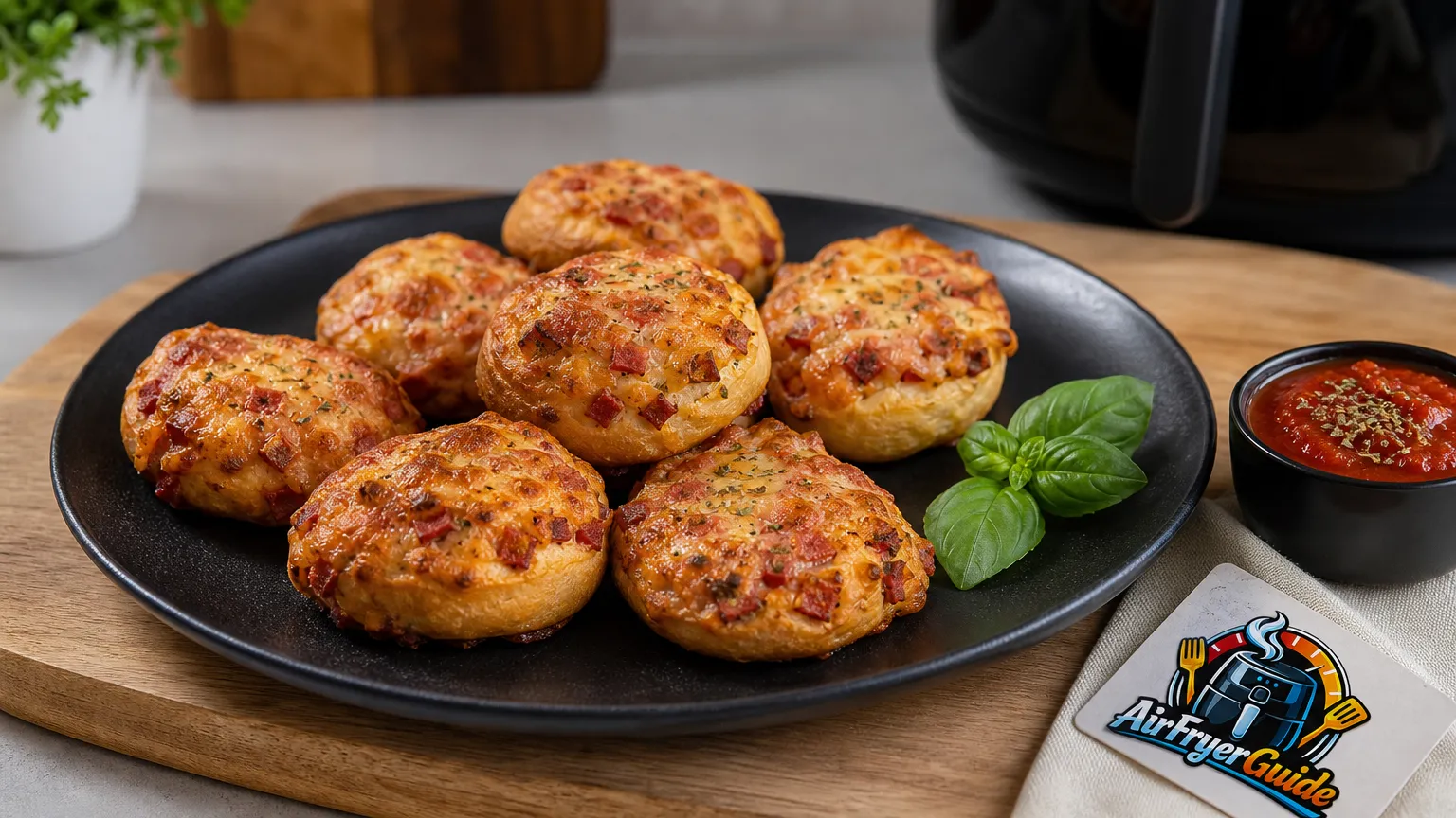 Pizzabrötchen im Airfryer