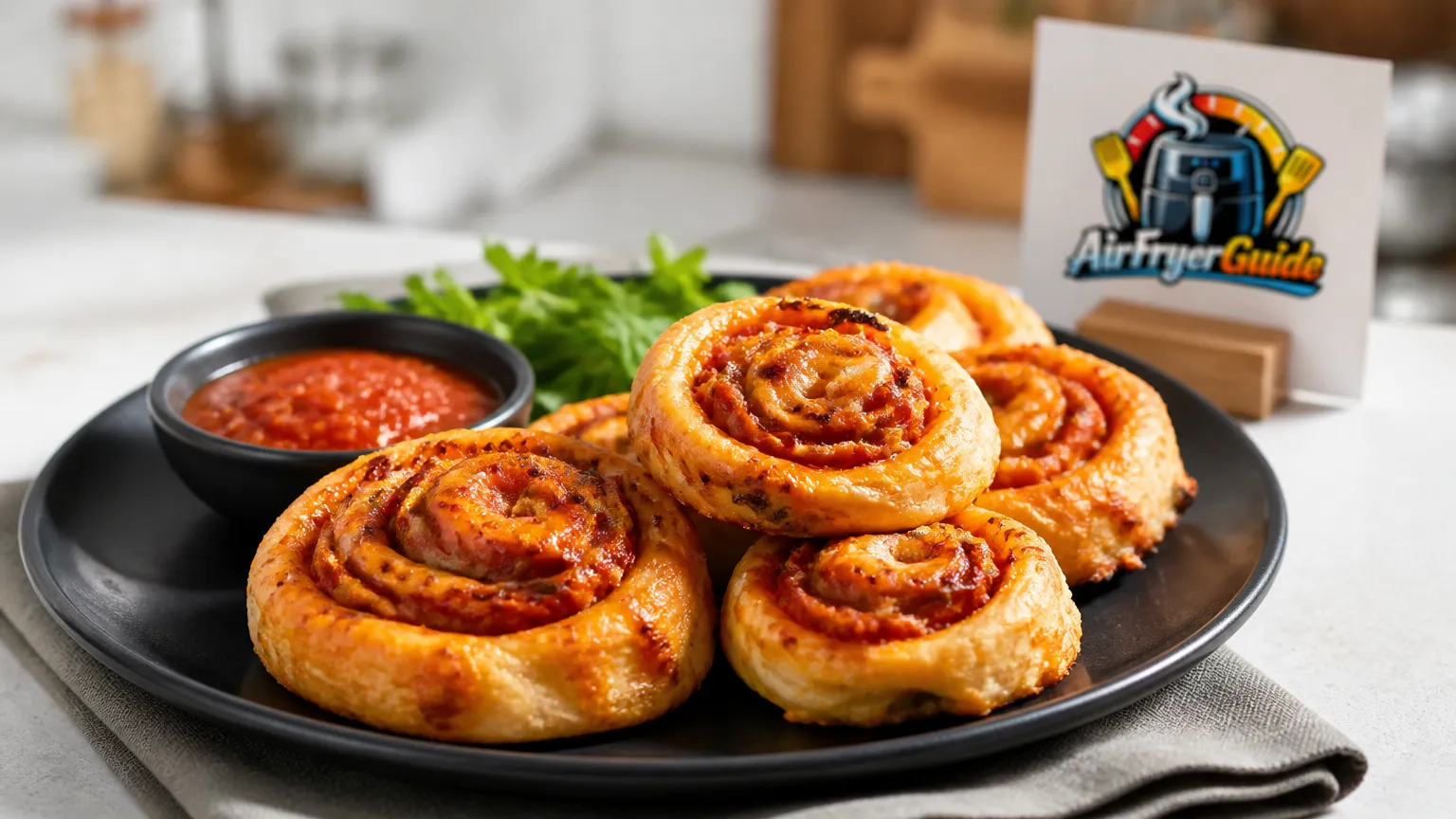 Pizzaschnecke im Airfryer