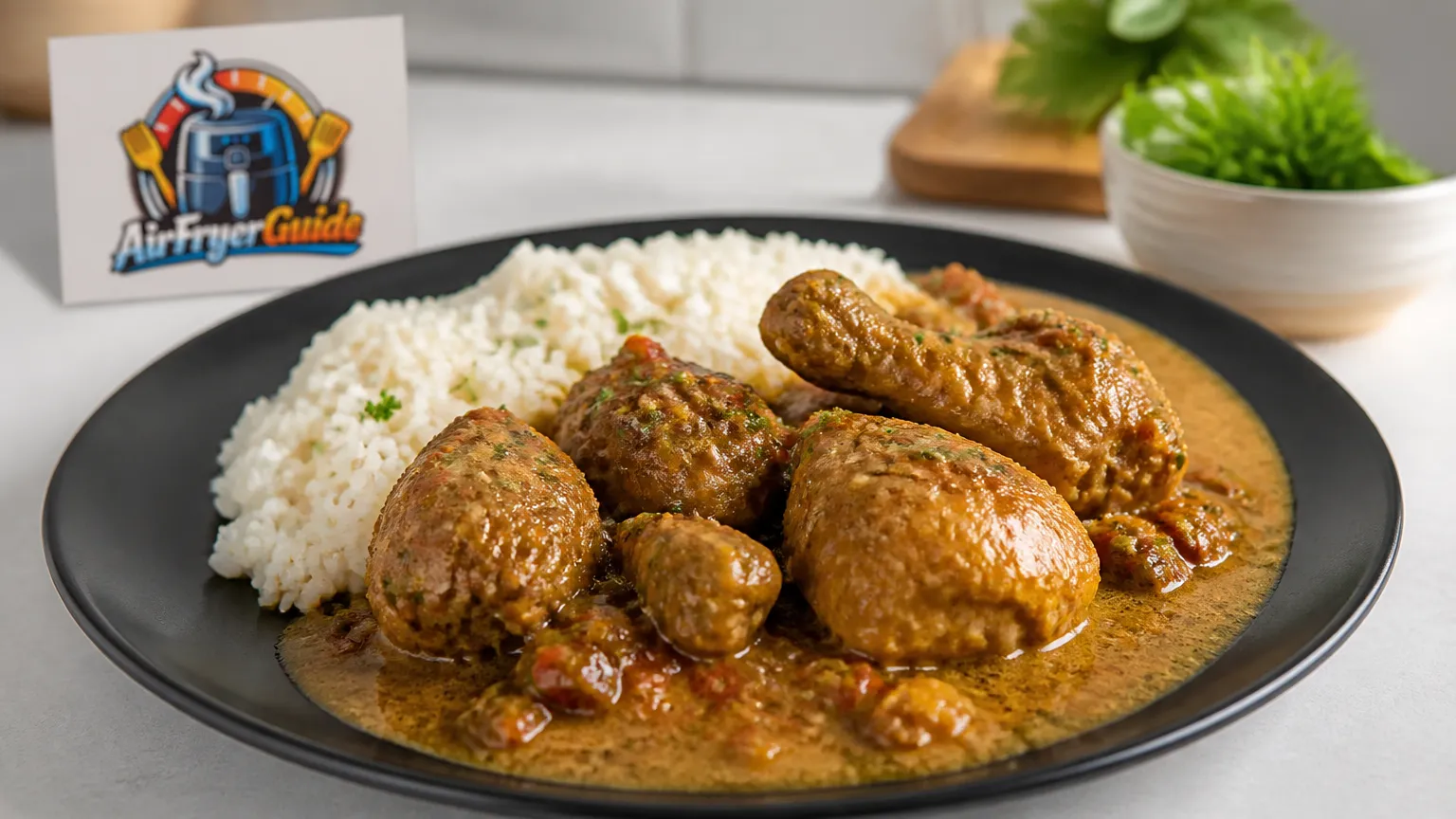 Poulet Moambe im Airfryer