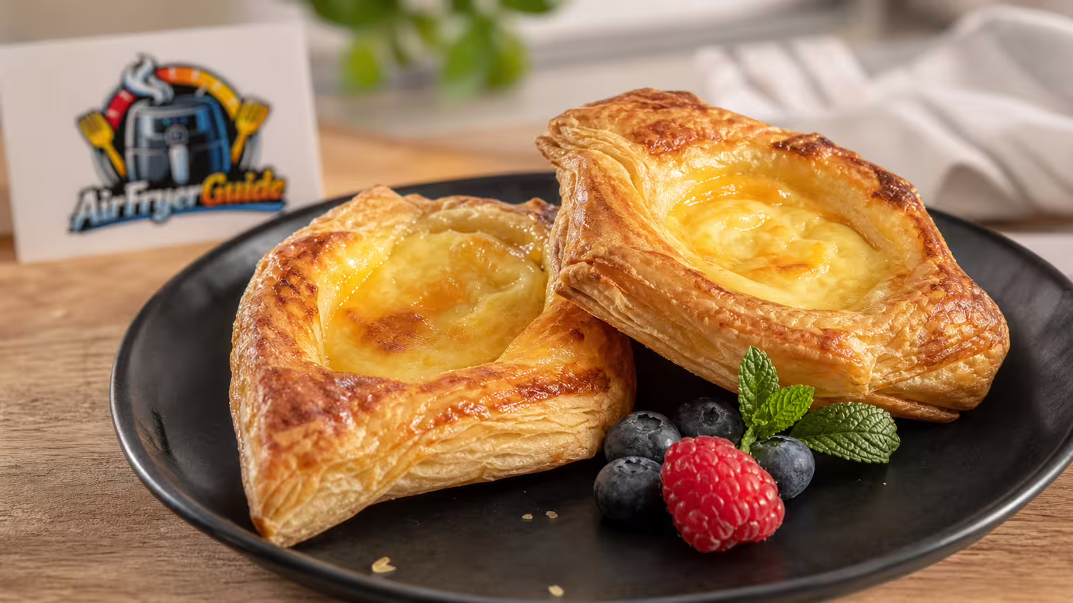 Puddingplunder im Airfryer - Serviervorschlag