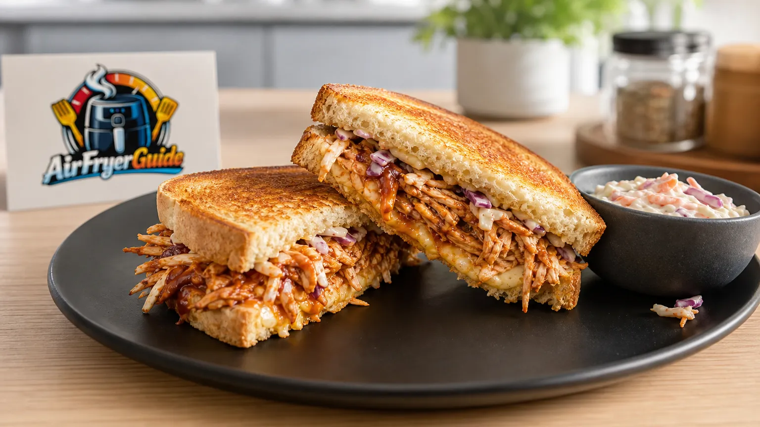 Pulled Chicken Sandwich im Airfryer