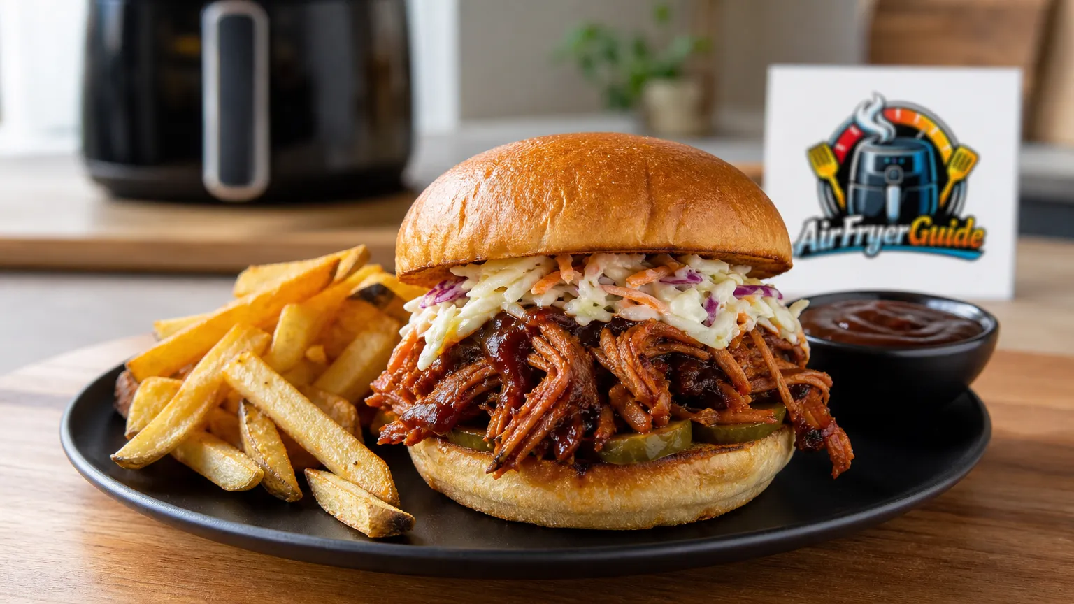 Pulled Pork Burger im Airfryer