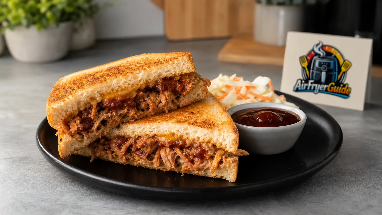 Pulled Pork Sandwich im Airfryer