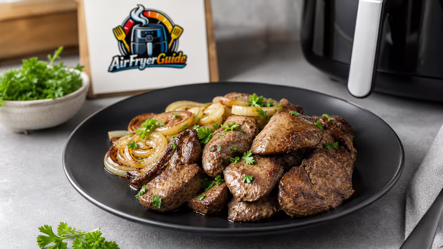 Putenleber im Airfryer - Serviervorschlag