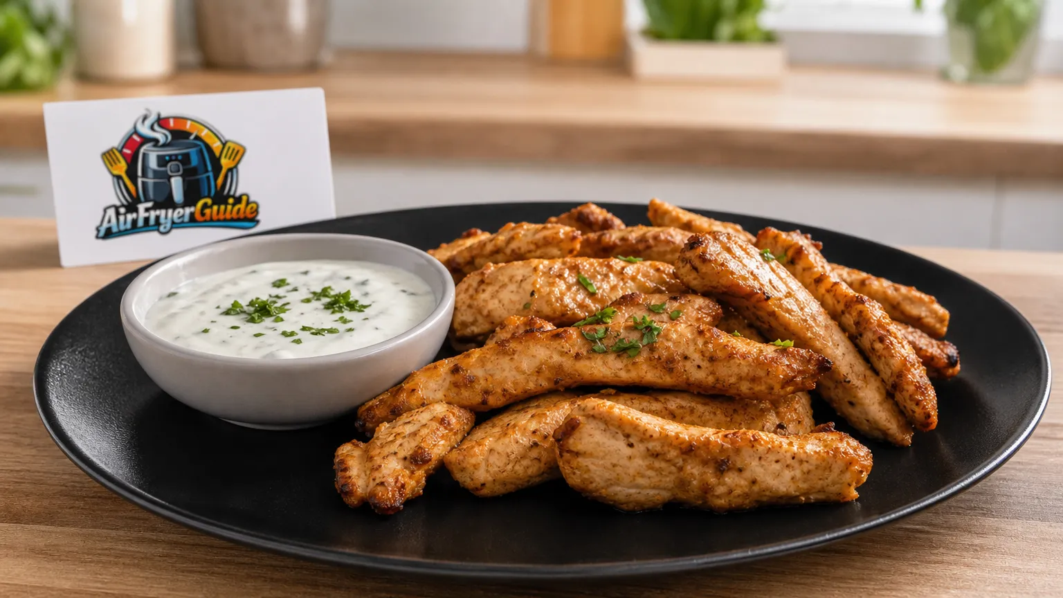 Putensteak Streifen im Airfryer