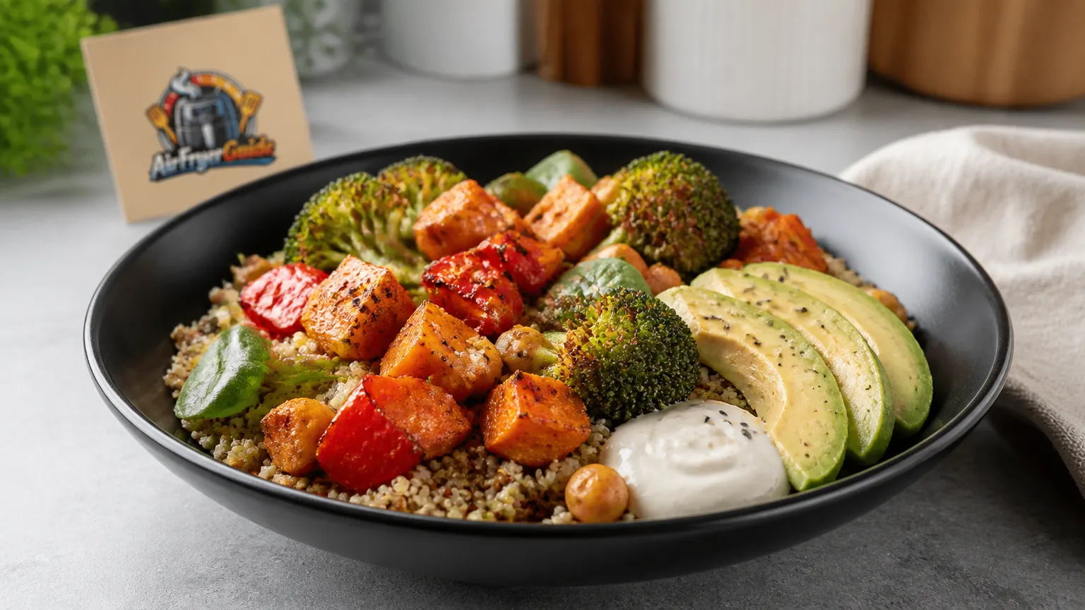 Quinoa Bowl im Airfryer