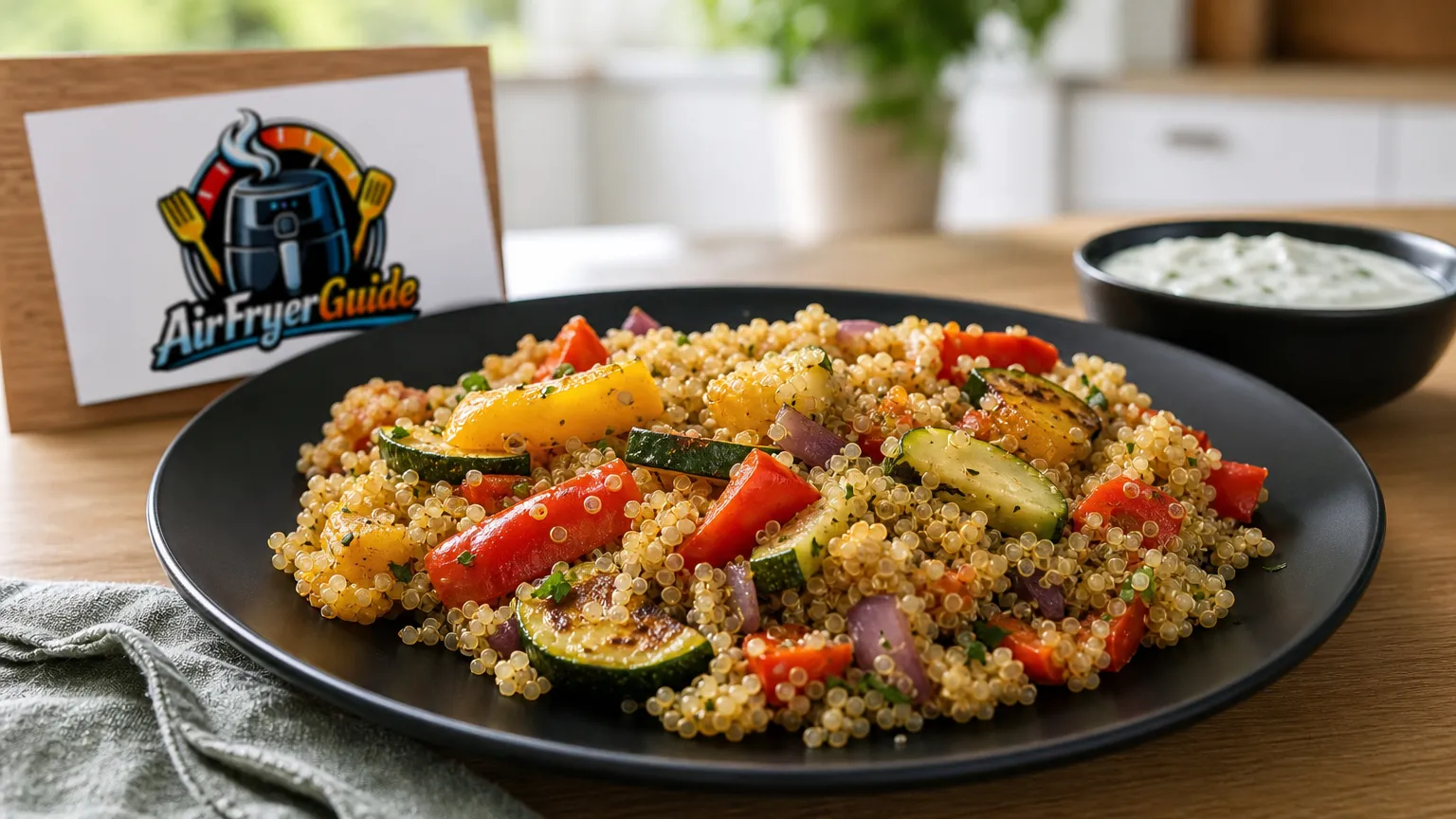 Quinoa mit Gemüse im Airfryer