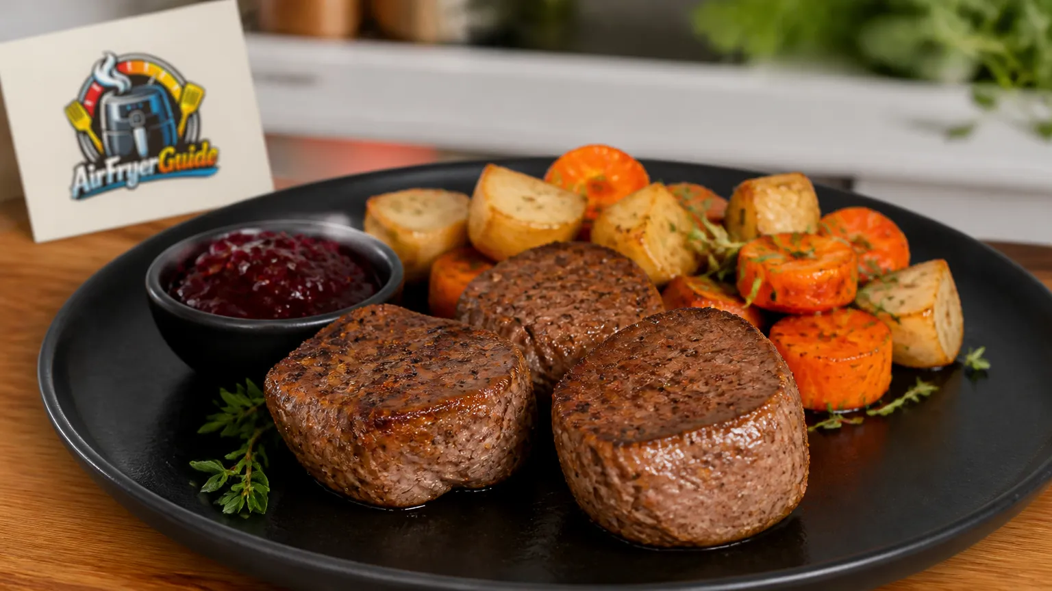 Rehmedaillons im Airfryer