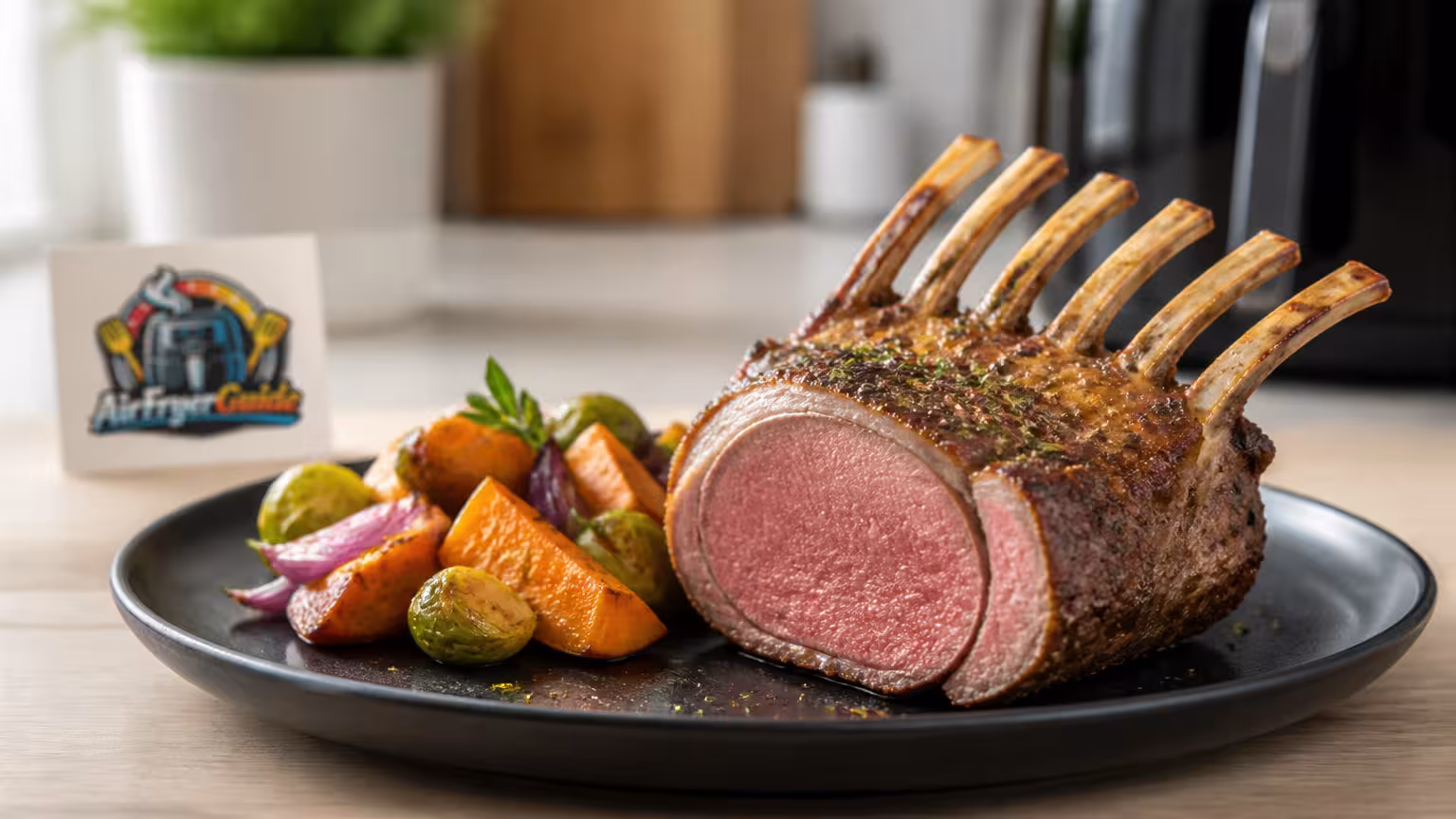 Rehrücken mit Knochen im Airfryer