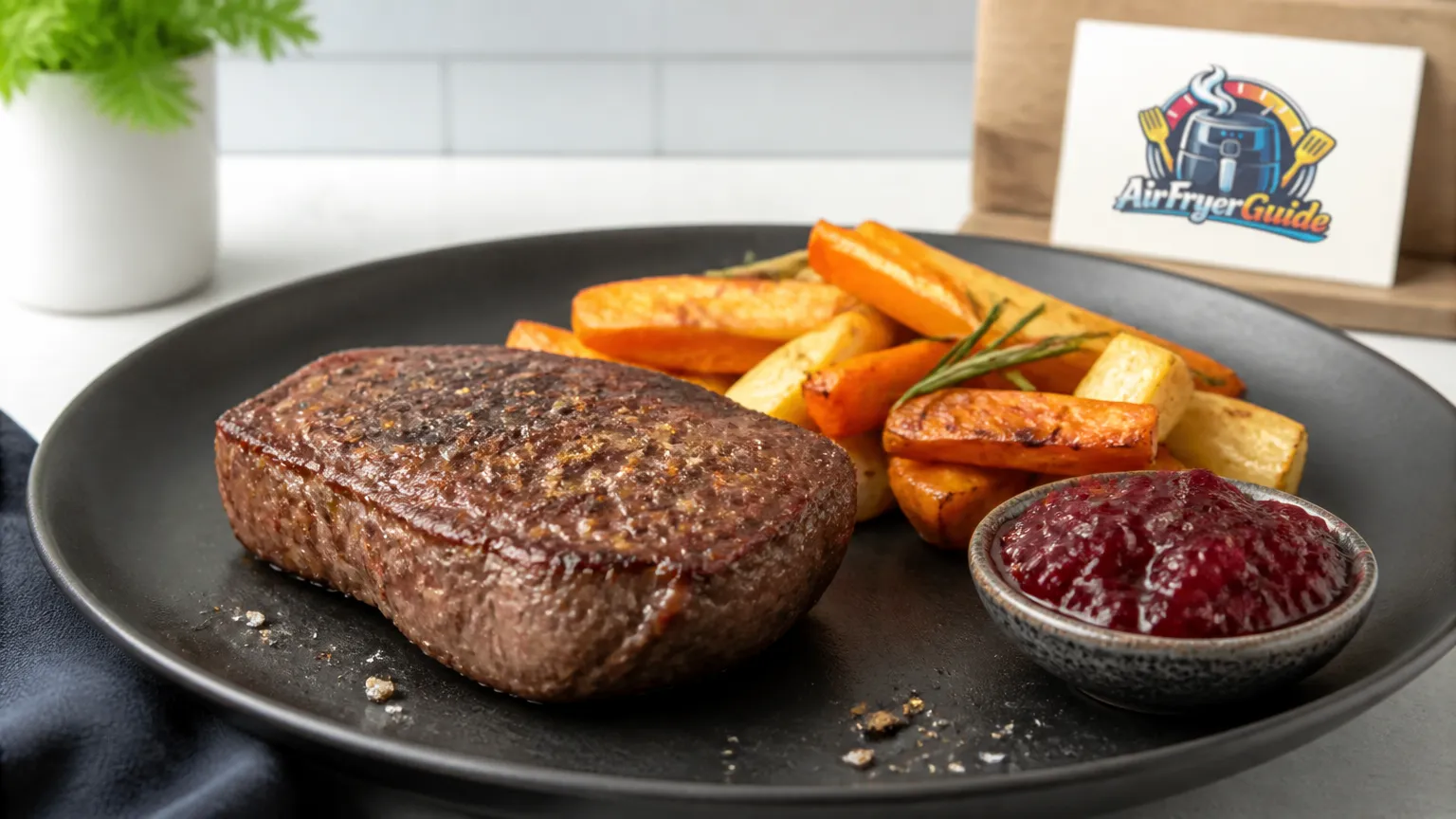 Rehsteak im Airfryer